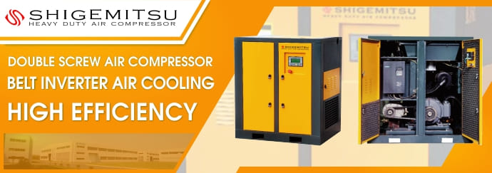 Shigemitsu Belt Air Cooling Double Screw Compressor